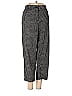 Ann Taylor LOFT Houndstooth Jacquard Marled Checkered-gingham Grid Plaid Tweed Chevron-herringbone Gray Casual Pants Size 8 - photo 1