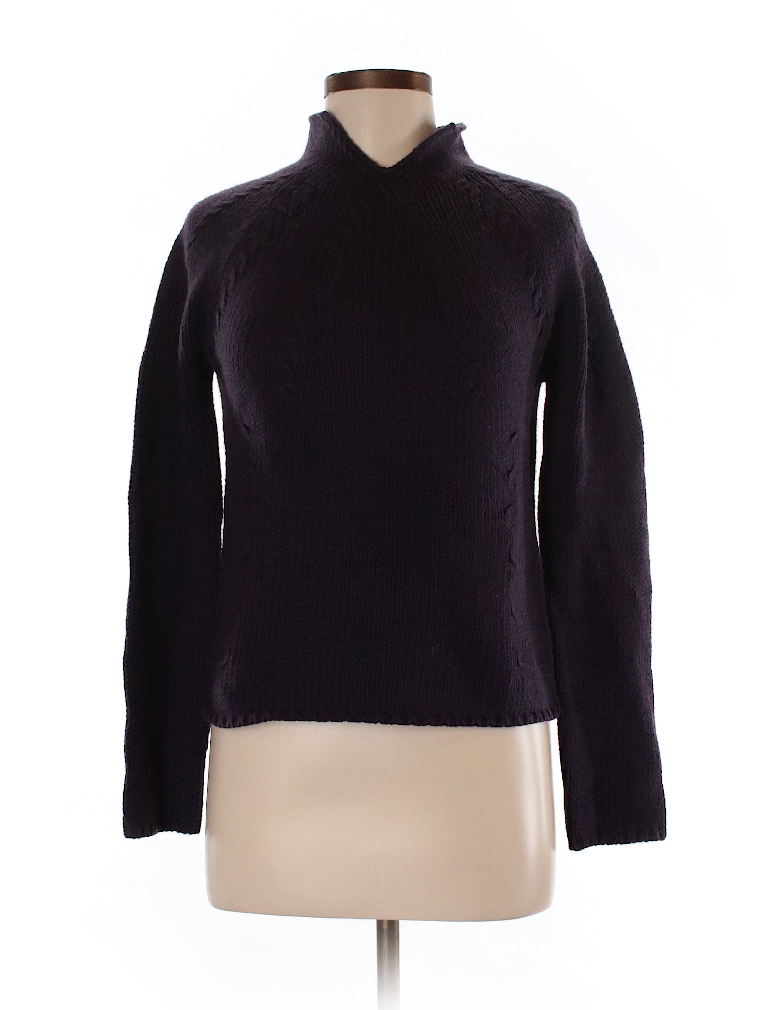 Tristan & Iseut Solid Dark Purple Wool Pullover Sweater Size M - 84% ...