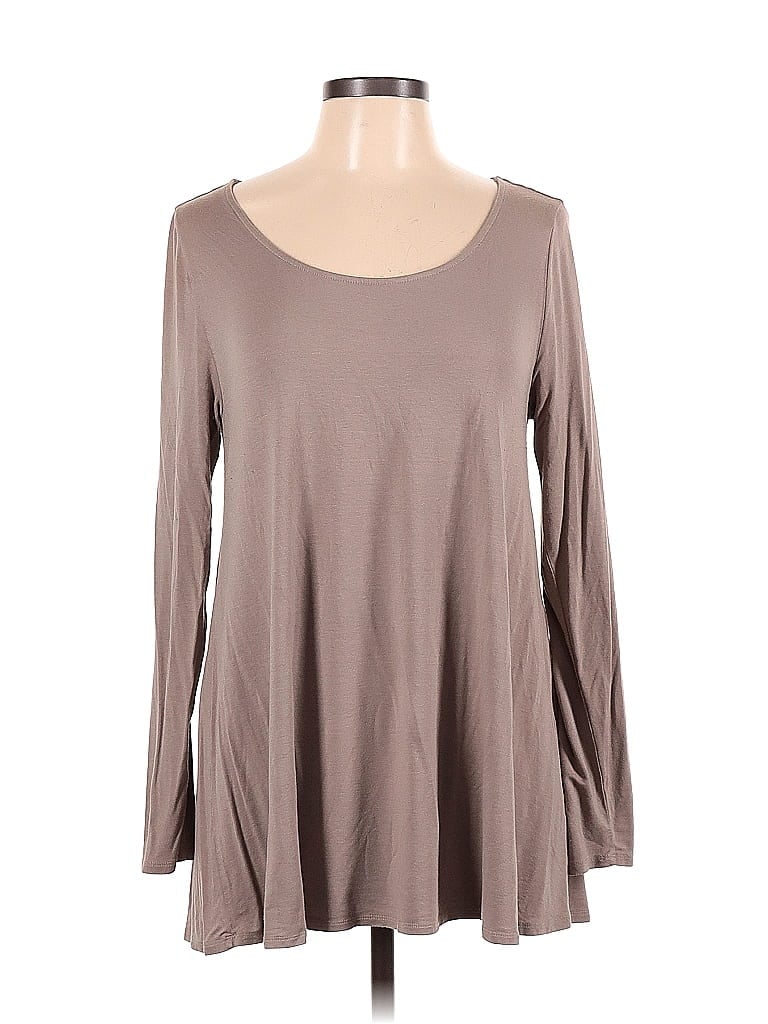 Soft Surroundings Solid Tan Gray Long Sleeve Top Size M - 71% off | thredUP