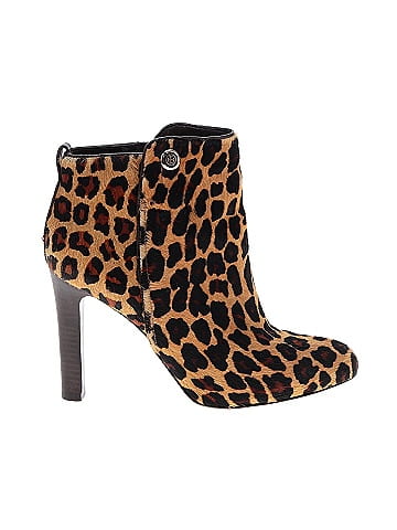 Tory burch store leopard ankle boots