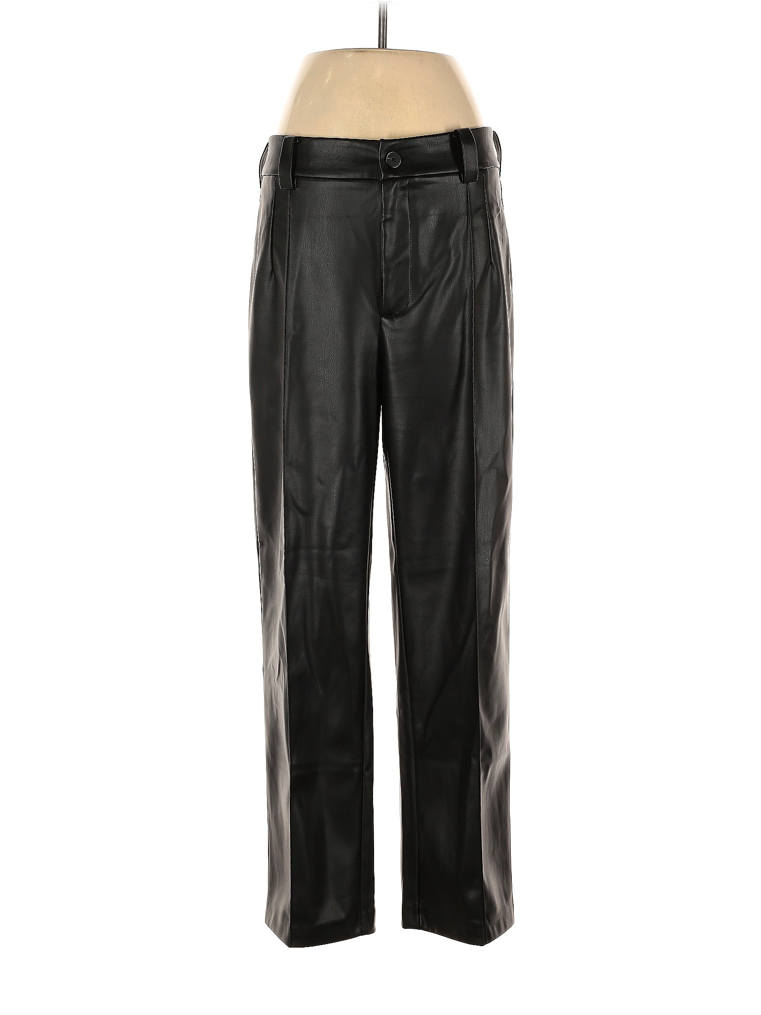 Rachel Zoe 100% Polyurethane Solid Black Faux Leather Pants Size L - 81 ...