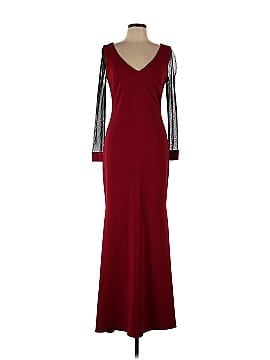 Badgley Mischka Ruby Illusion Sleeve Gown (view 1)