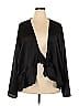 Nasty Gal Inc. 100% Polyester Black Kimono Size 24 - photo 1