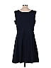 Anni Kuan Solid Blue Casual Dress Size 10 - photo 2