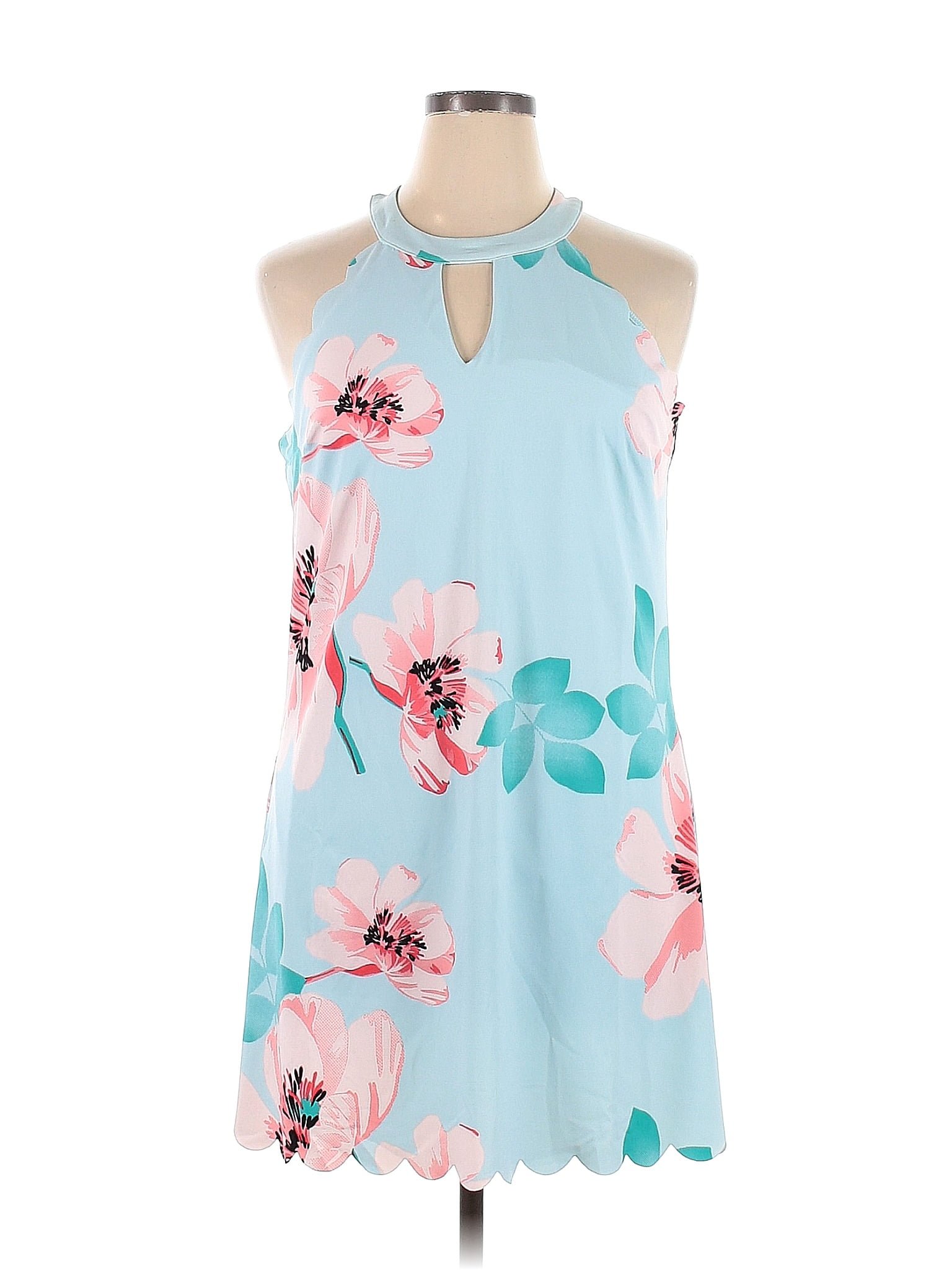 Candie's Floral Blue Casual Dress Size XL - 68% off | thredUP