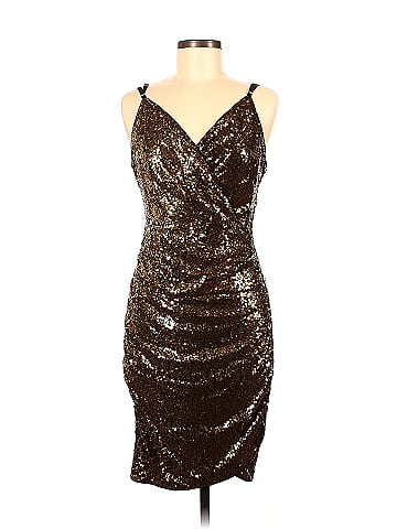 gRAcE KARIN Women Sequin Dress Sleeveless V Neck Sparkle Shiny