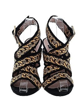 Boutique Moschino Chain Printed Strappy Heels (view 2)