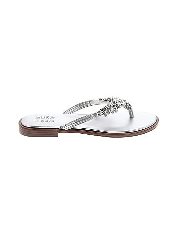 Naturalizer white online sandals