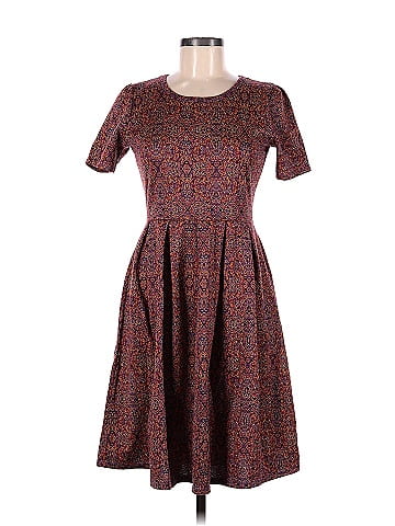 Lularoe Multi Color Burgundy Casual Dress Size M - 54% off