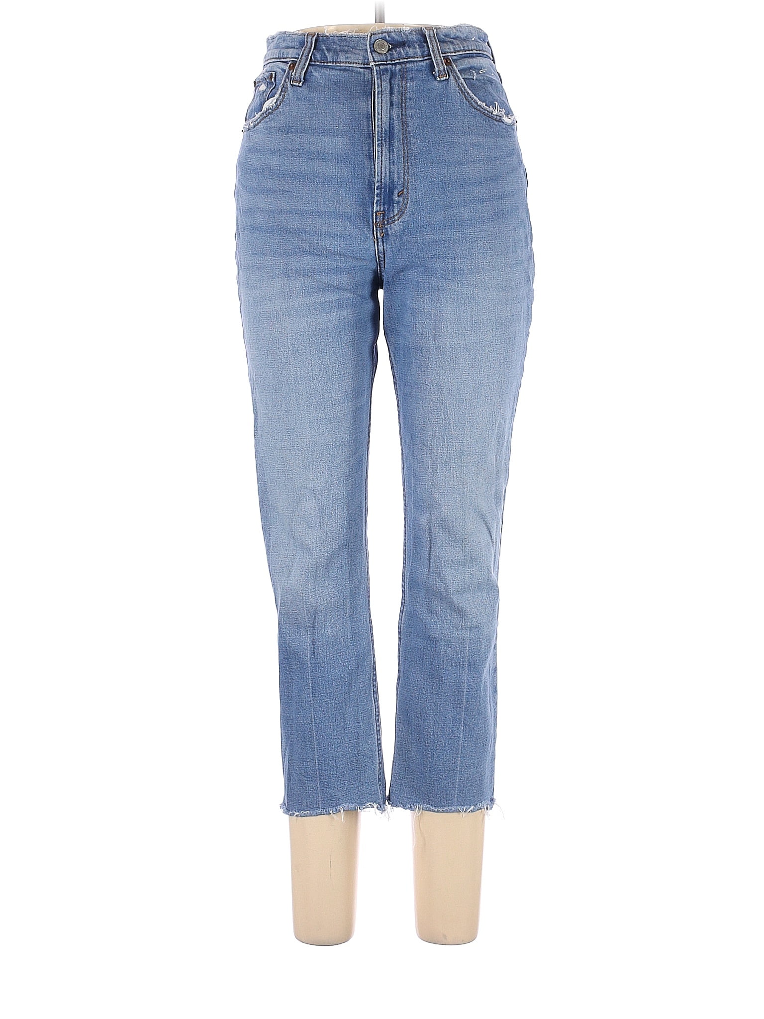 Abercrombie & Fitch Solid Blue Jeans Size 8 69 off thredUP