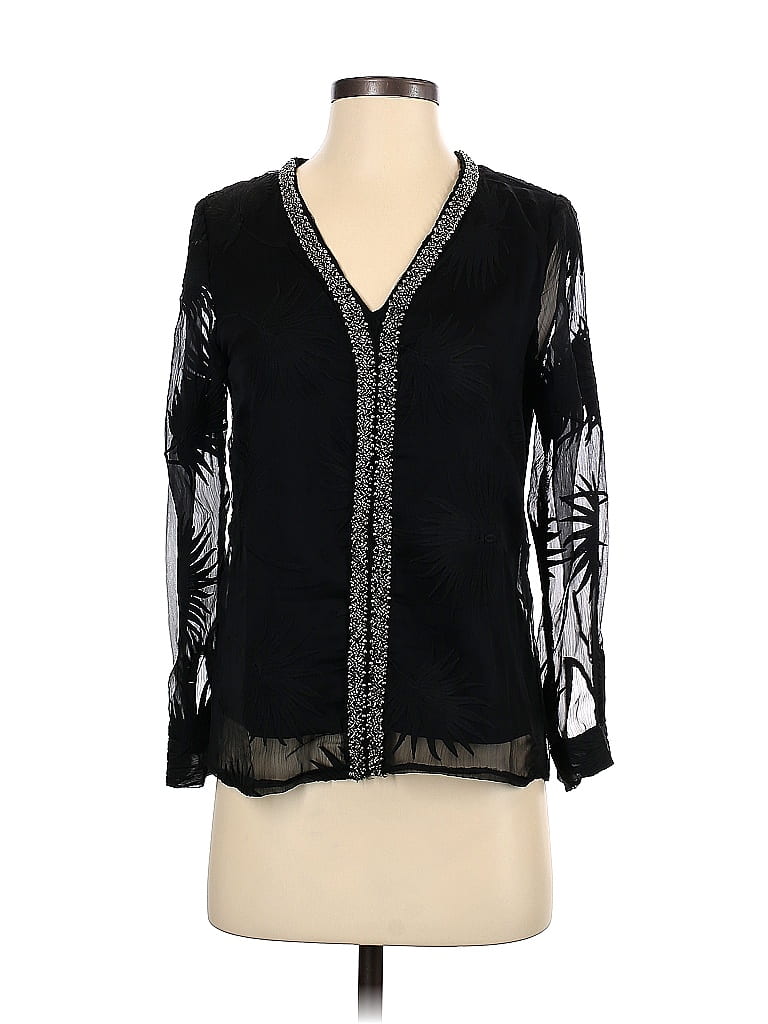 Assorted Brands 100% Silk Black Long Sleeve Silk Top Size S - 60% off ...