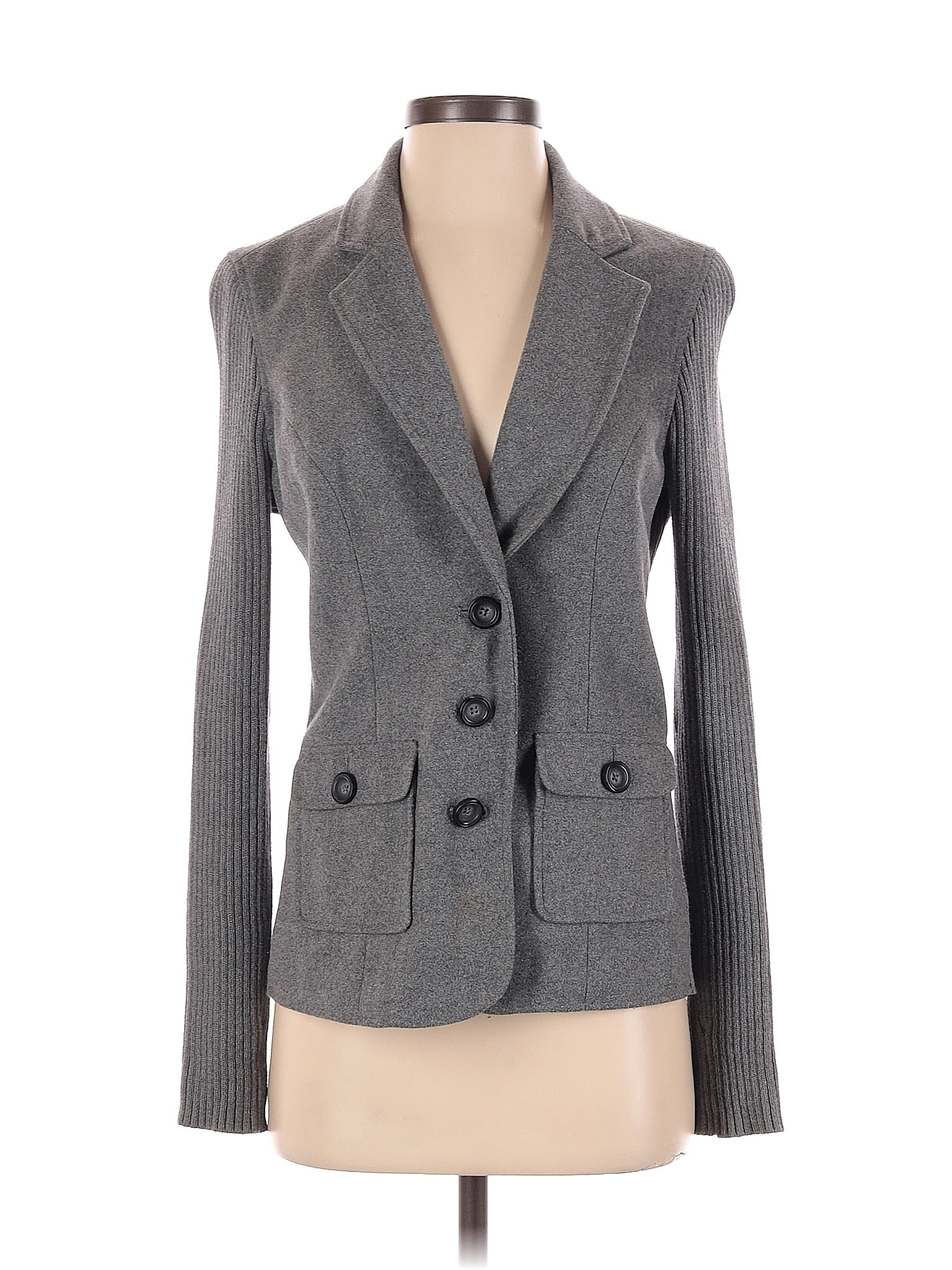 CAbi Solid Gray Blazer Size S - 74% off | thredUP