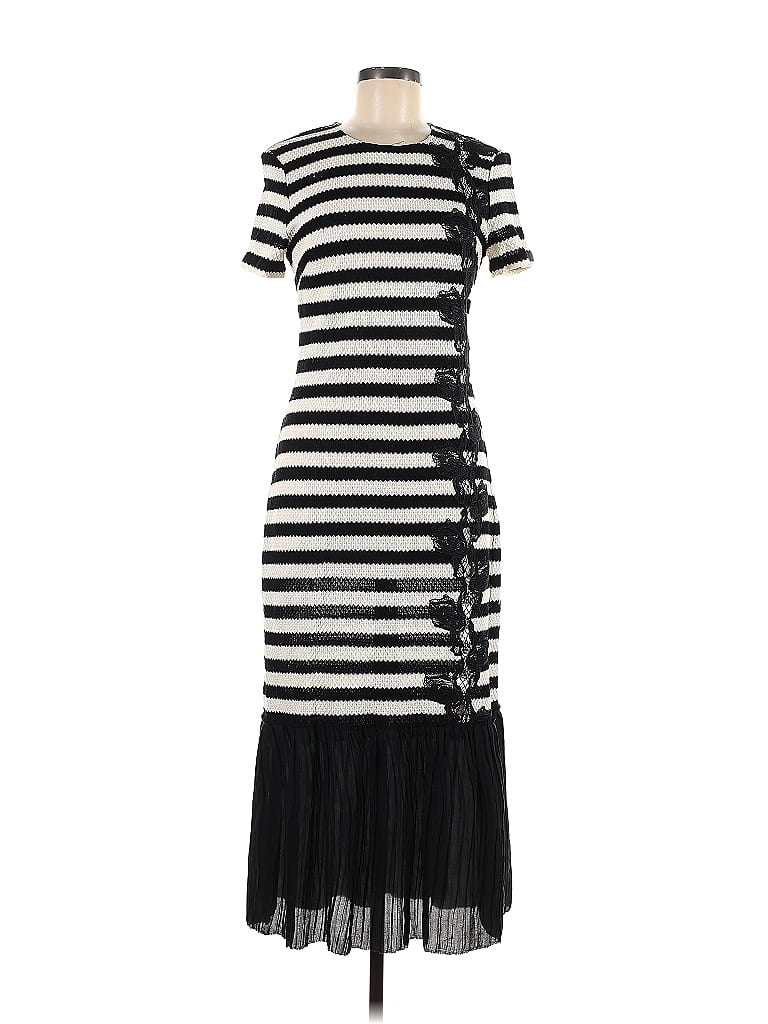 Thakoon Stripes Multi Color Black Casual Dress Size 6 94 Off Thredup