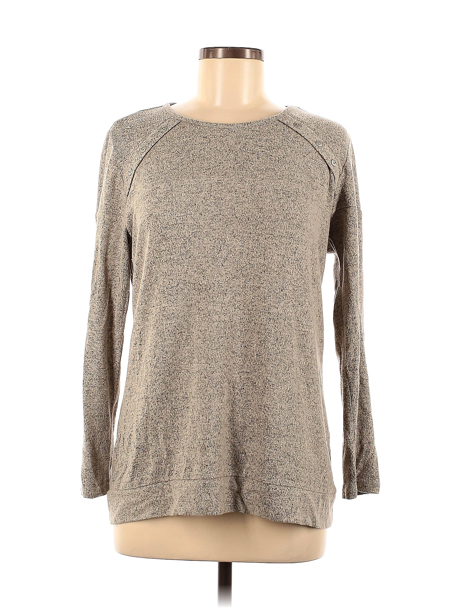 Market and Spruce Color Block Marled Tan Gray Pullover Sweater Size M ...