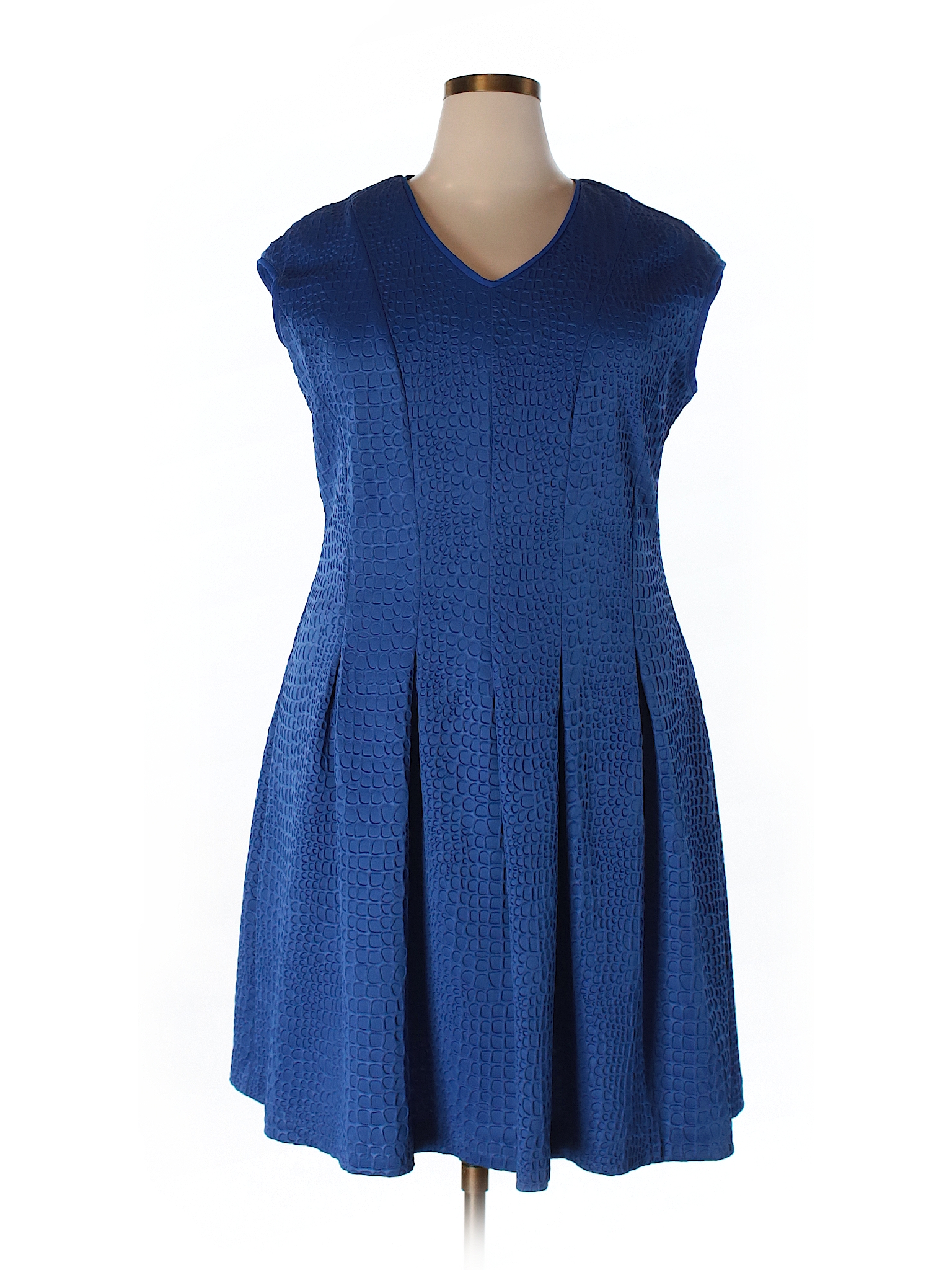 Gabby Skye Solid Dark Blue Casual Dress Size 14 68 Off ThredUP