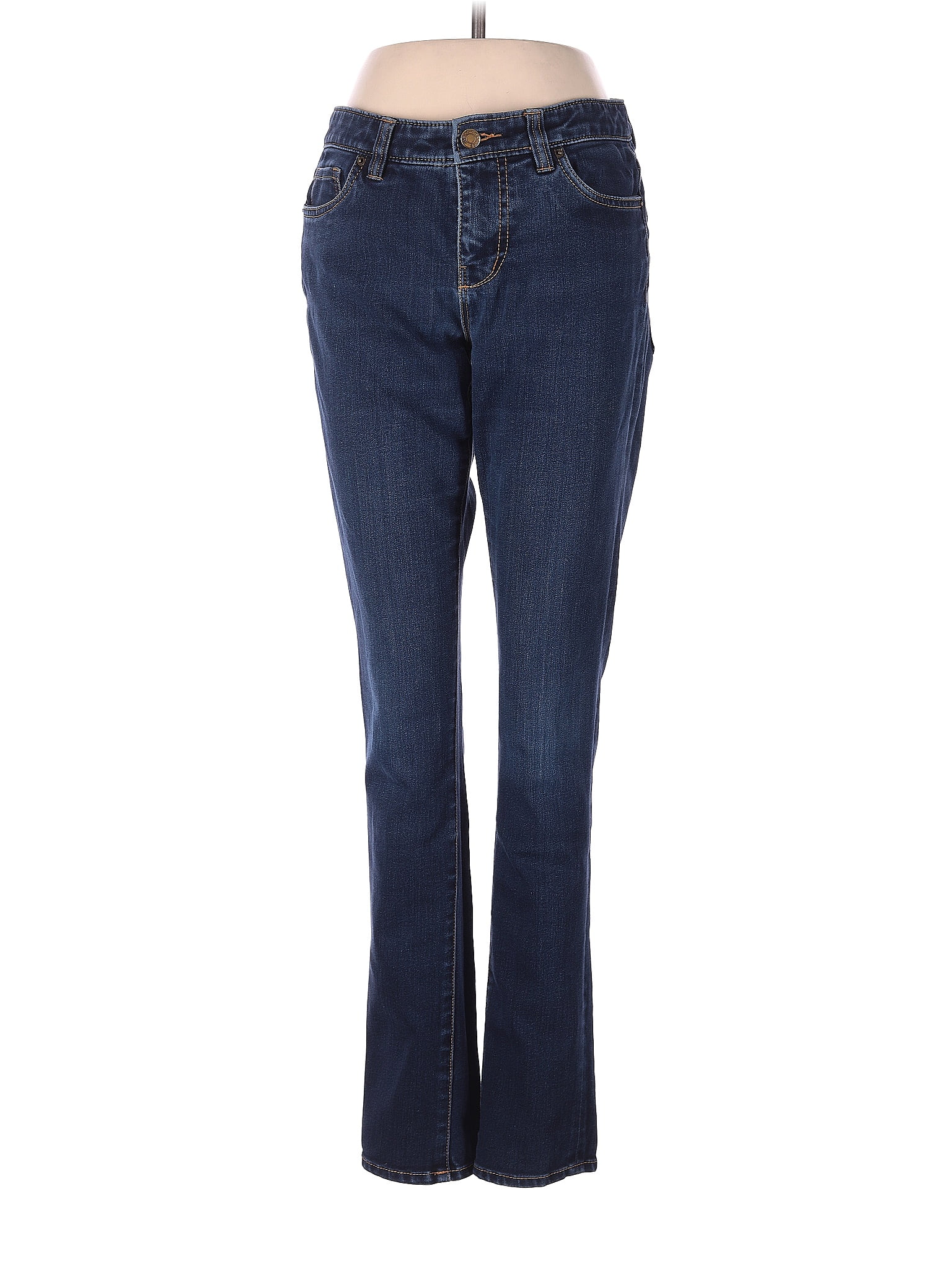 L.L.Bean Signature Solid Blue Jeans Size 4 69 off thredUP