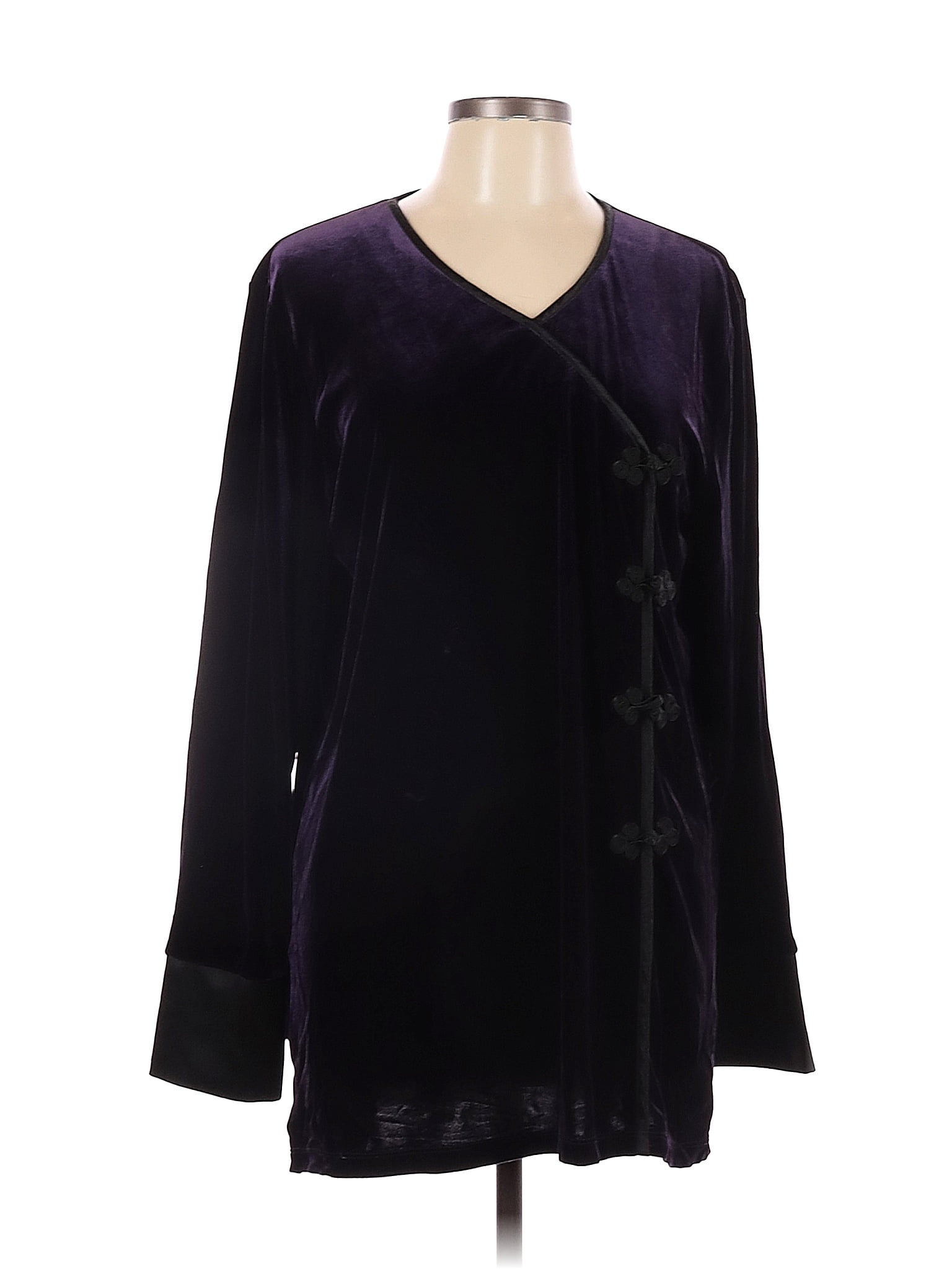 Carole Little Solid Purple Black Casual Dress Size 12 - 68% off | thredUP