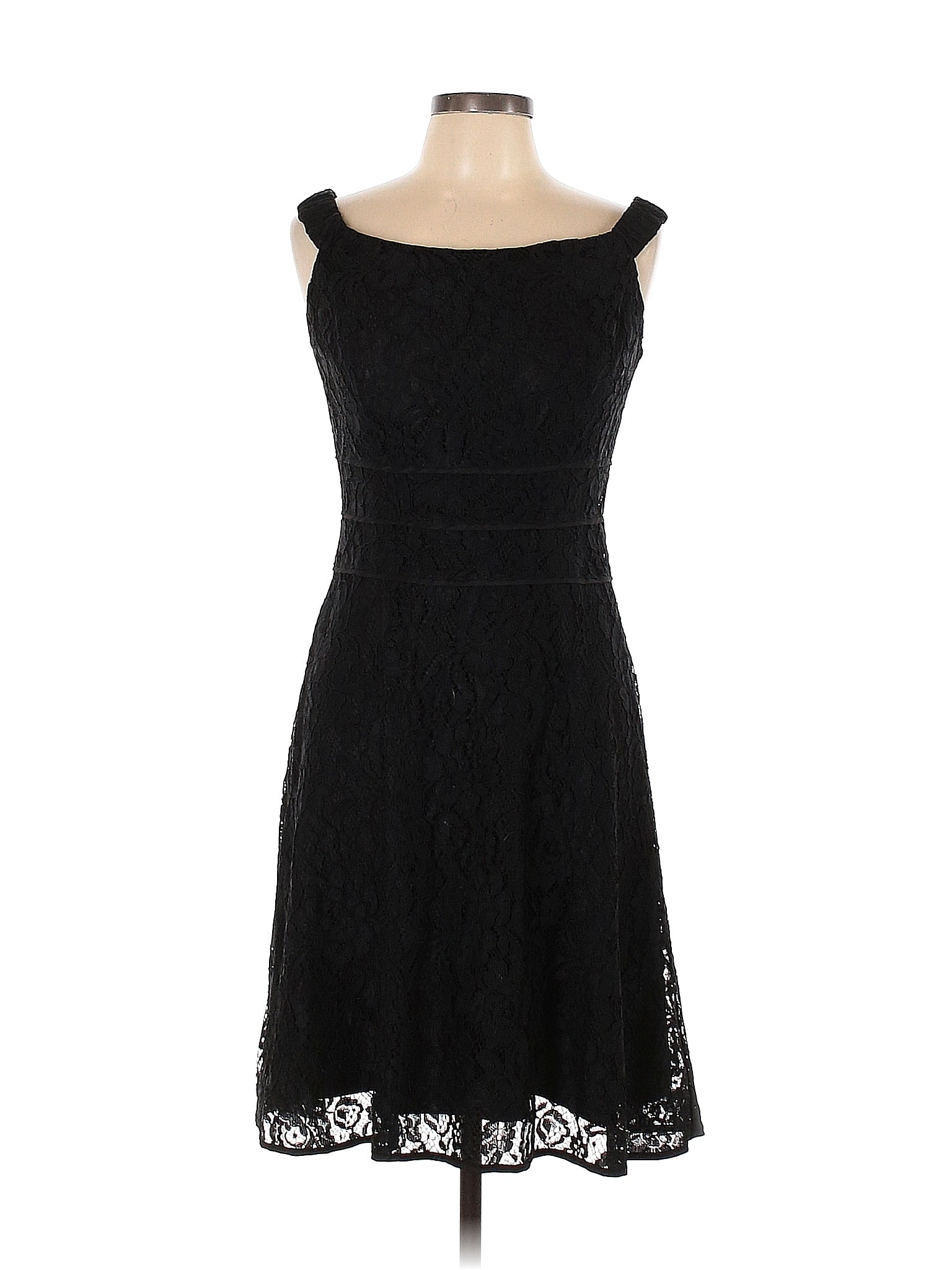 White House Black Market Jacquard Black Cocktail Dress Size 10 - 82% ...