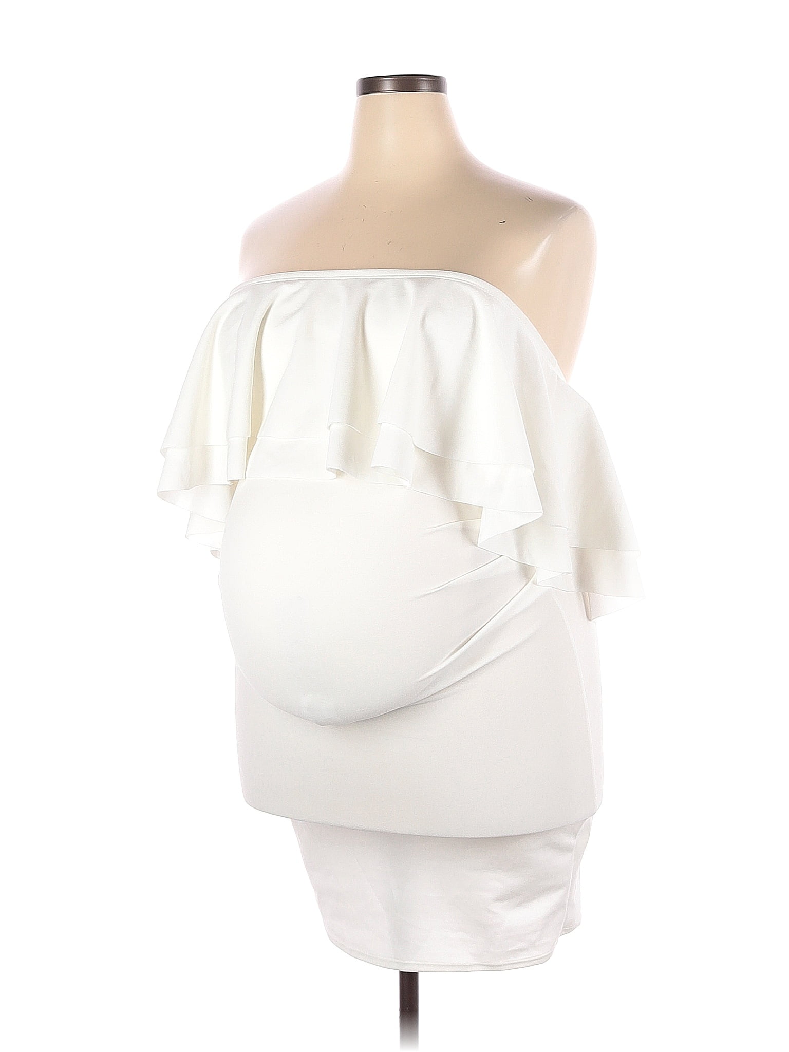 boohoo Maternity Off The Shoulder Midi Dress