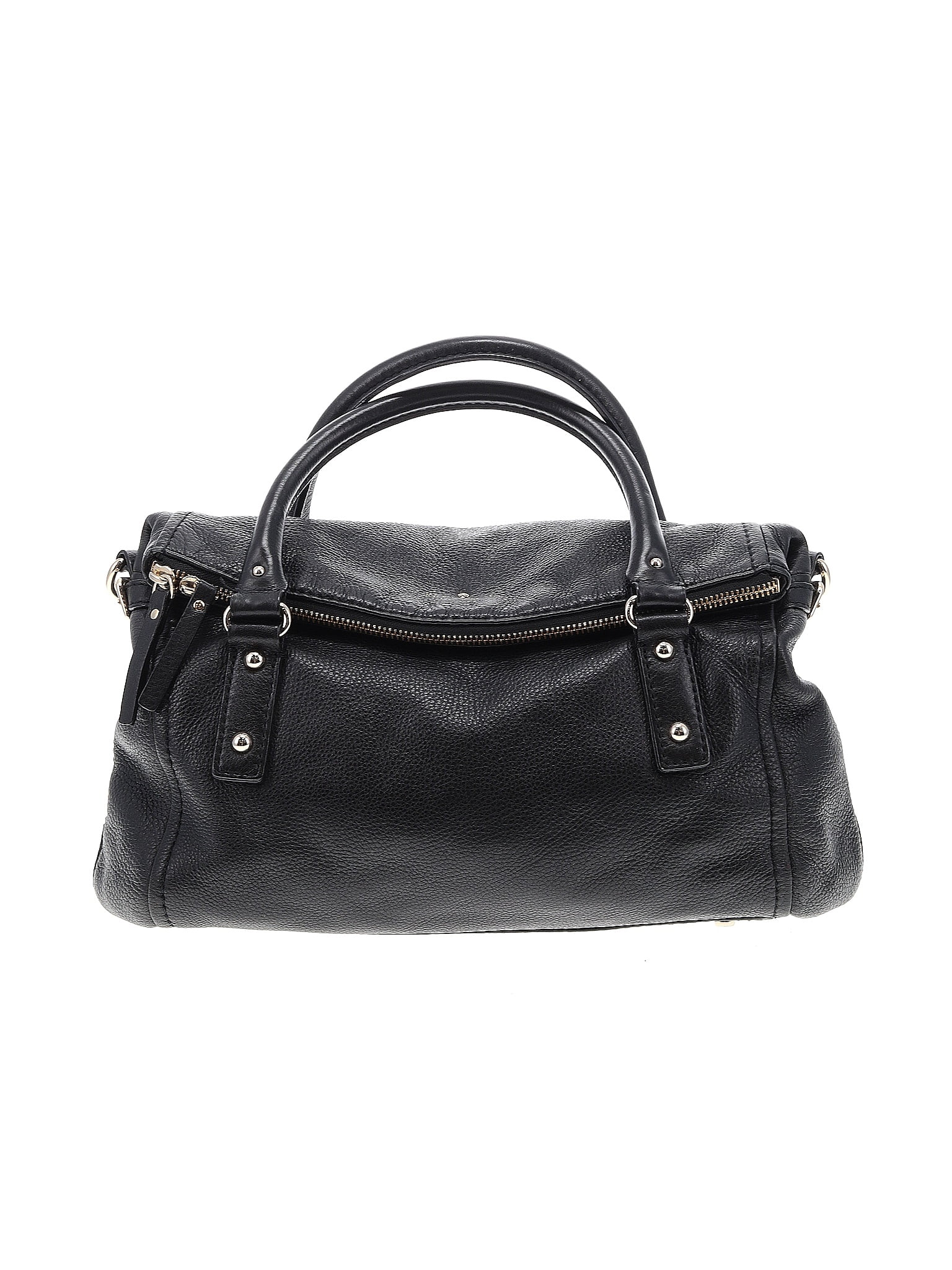 Kate Spade New York Solid Black Leather Satchel One Size - 75% off ...
