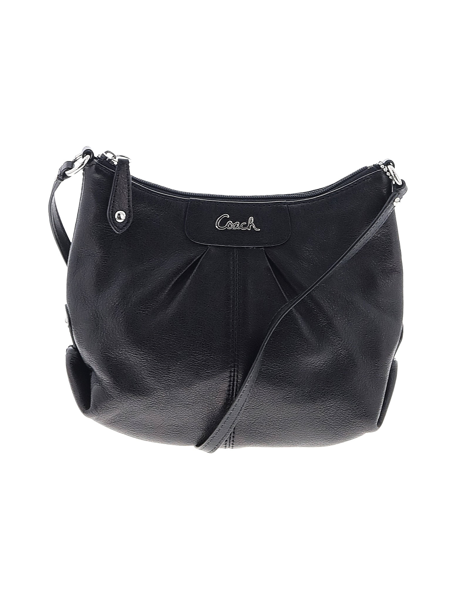 Coach Factory 100 Leather Solid Black Leather Crossbody Bag One Size