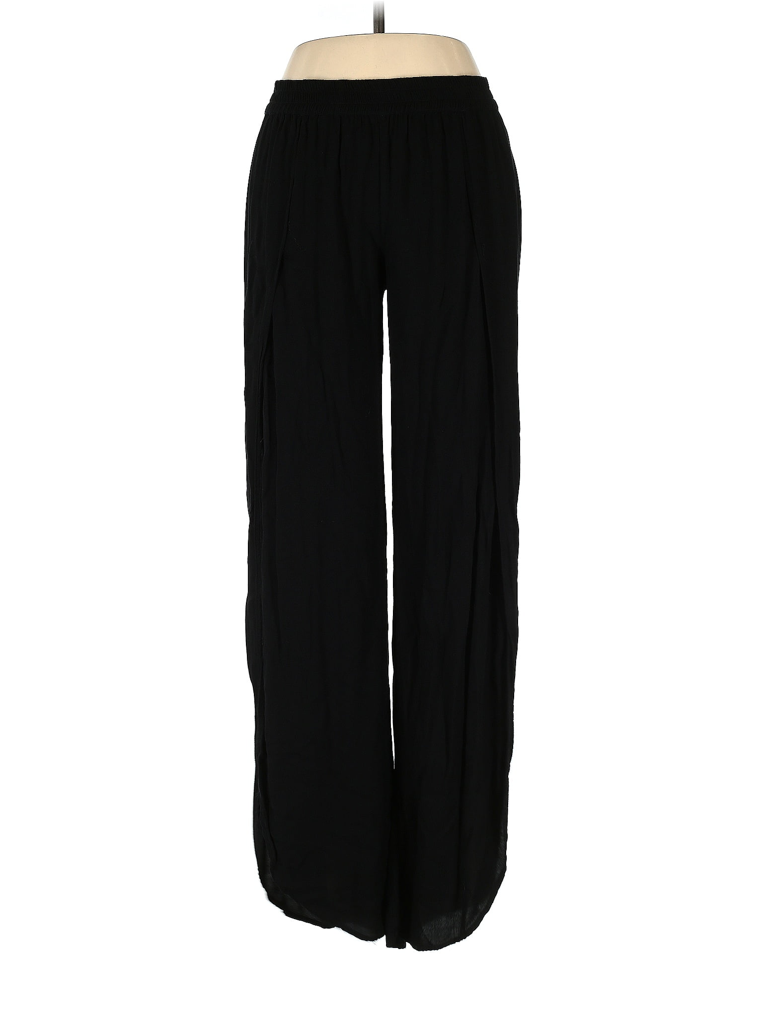 YFB 100 Rayon Solid Black Casual Pants Size S 77 off thredUP