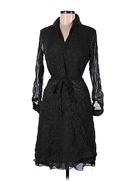 NWT $169 Ann Taylor sz0 Houndstooth BLOG FAVE! Mock Neck Midi Dress Black  White