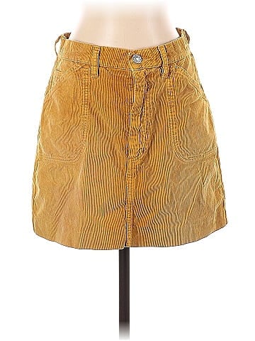 Yellow 70s Pocket Mini Skirt