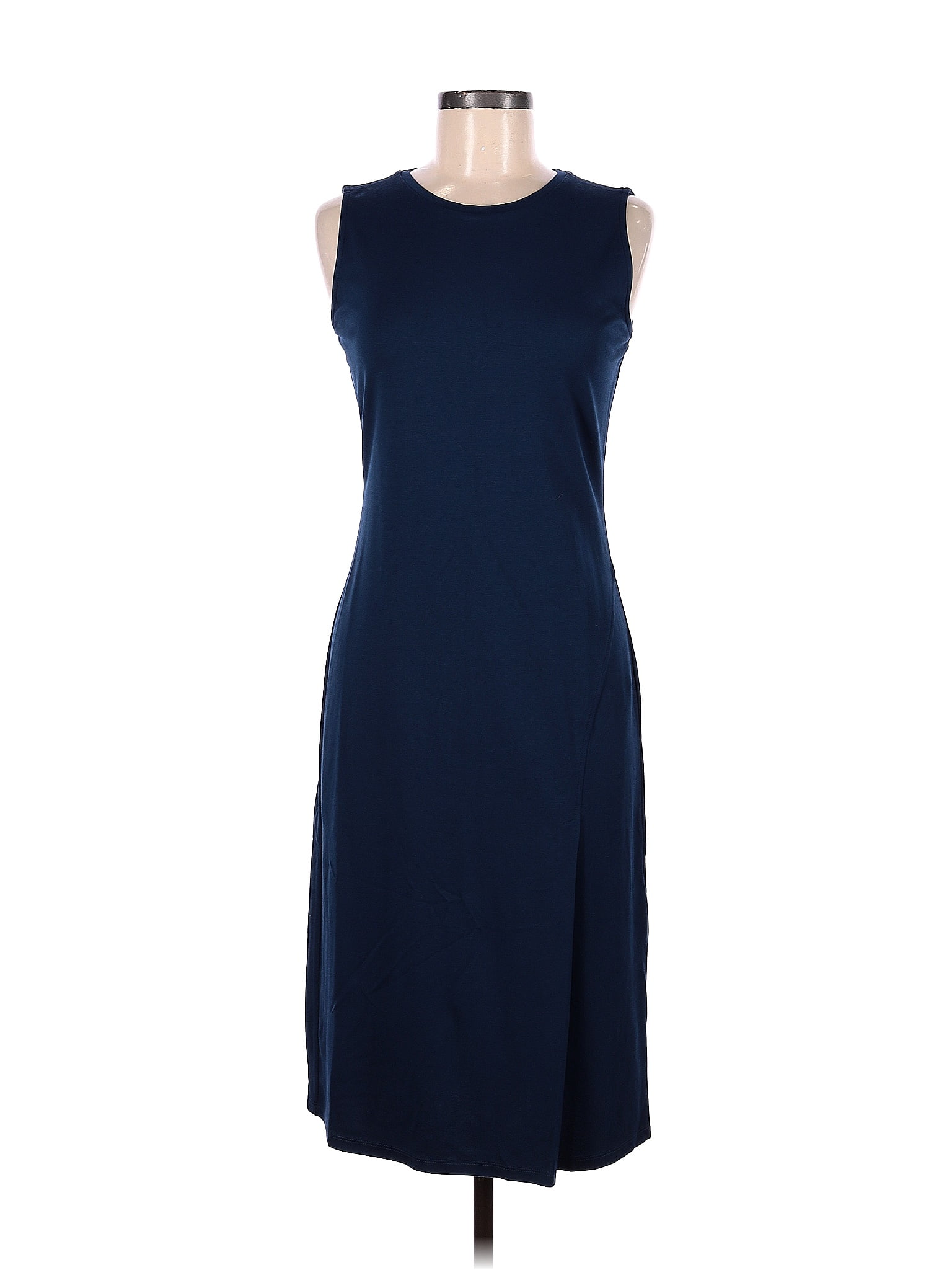 Tahari Solid Navy Blue Casual Dress Size M - 74% off | thredUP