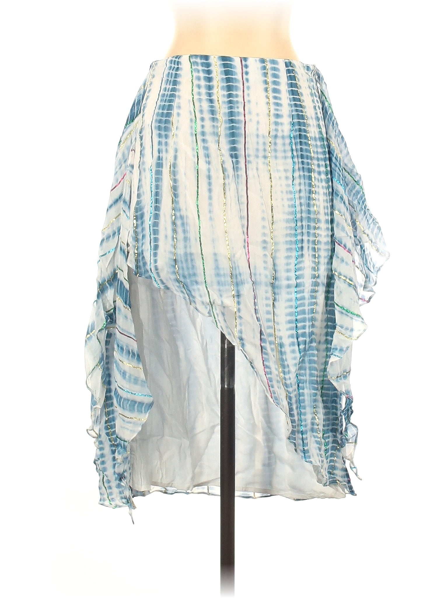 Hemant And Nandita Tie-dye Multi Color Blue Casual Skirt Size S - 91% ...
