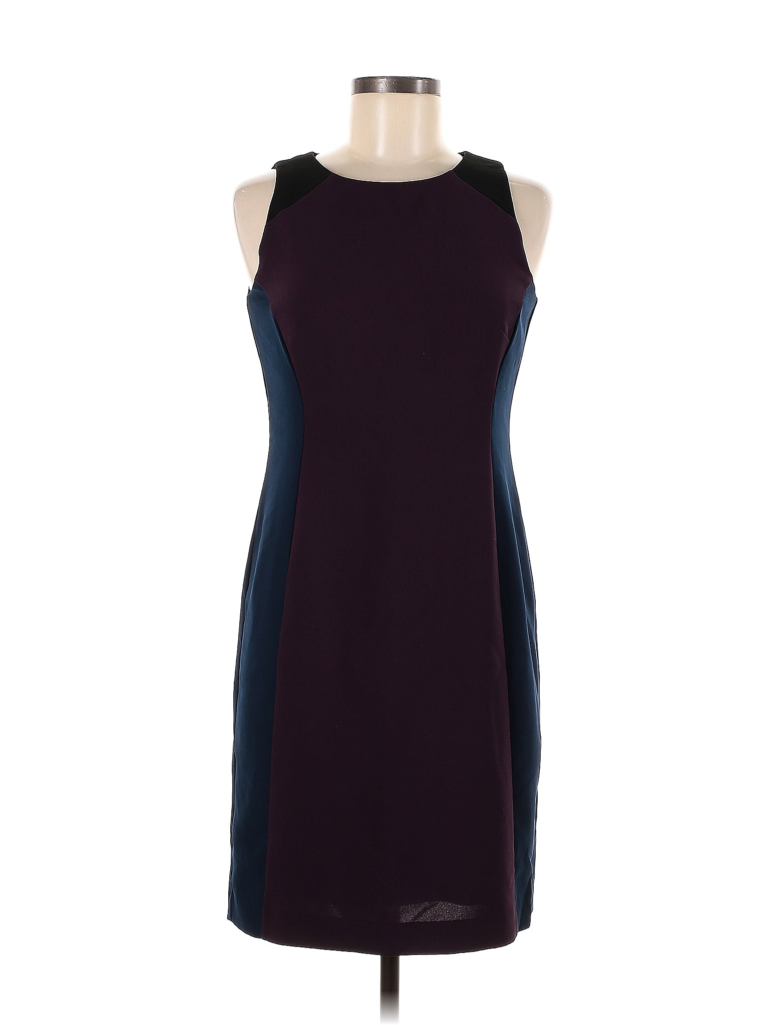 Ann Taylor LOFT Color Block Burgundy Cocktail Dress Size 4 - 82% off ...