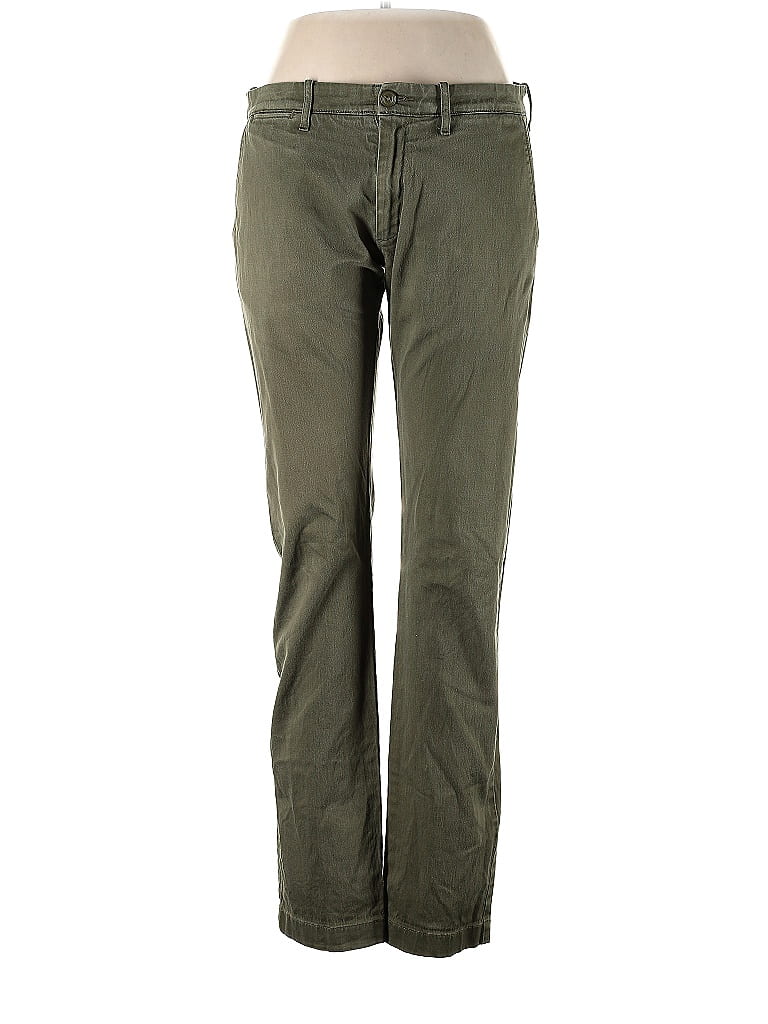 J.Crew Solid Green Khakis 32 Waist - 77% off | thredUP