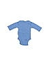Gerber Marled Jacquard Acid Wash Print Graphic Blue Long Sleeve Onesie Newborn - photo 2