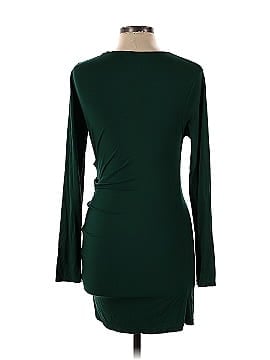 Emerald Green Lace Panel Tiered Bodycon Dress