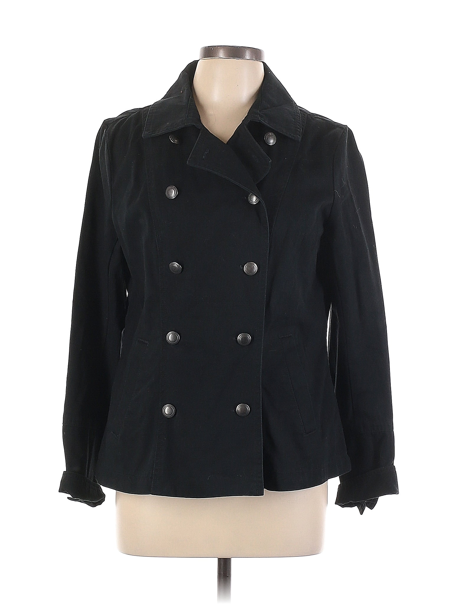Gap Outlet 100 Cotton Solid Black Jacket Size L 52 off thredUP