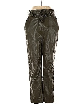 Peter Som Collective Green Faux Leather Pants (view 1)