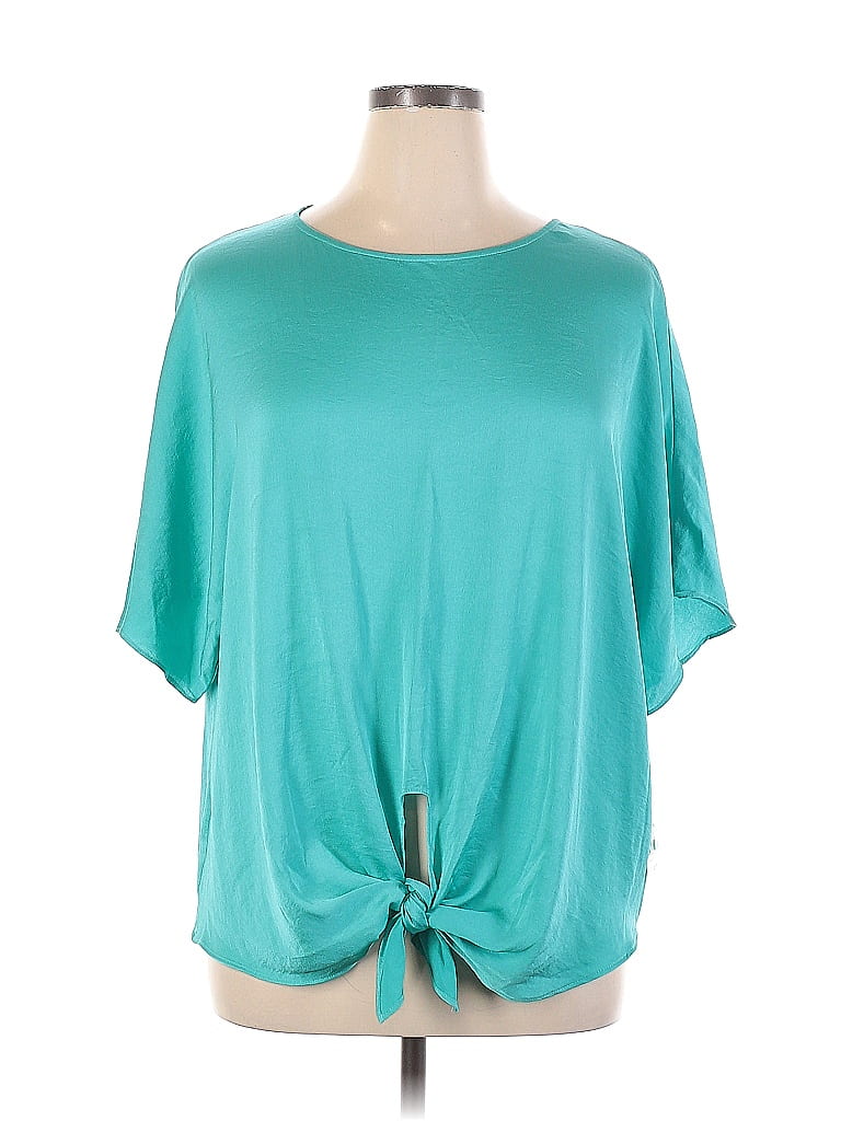 Bar III 100% Polyester Teal Short Sleeve T-Shirt Size XL - photo 1