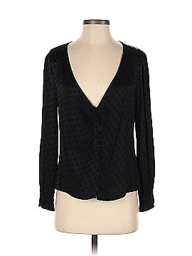 Madewell Smocked-Sleeve Daylight Top in Woven Dot (view 1)