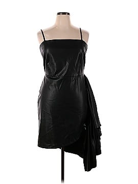 Osman Yousefzada Collective Faux Leather Ruffle Dress (view 1)