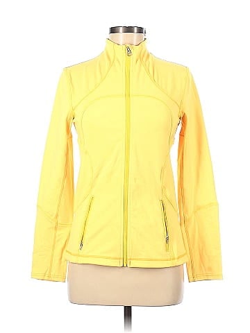 Lululemon Athletica Solid Yellow Track Jacket Size 8 - 56% off