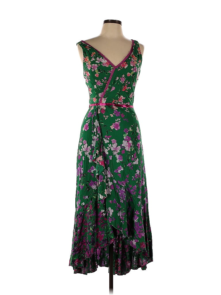 Marchesa Notte Green Emerald Floral Maxi Size 10 - 72% Off 