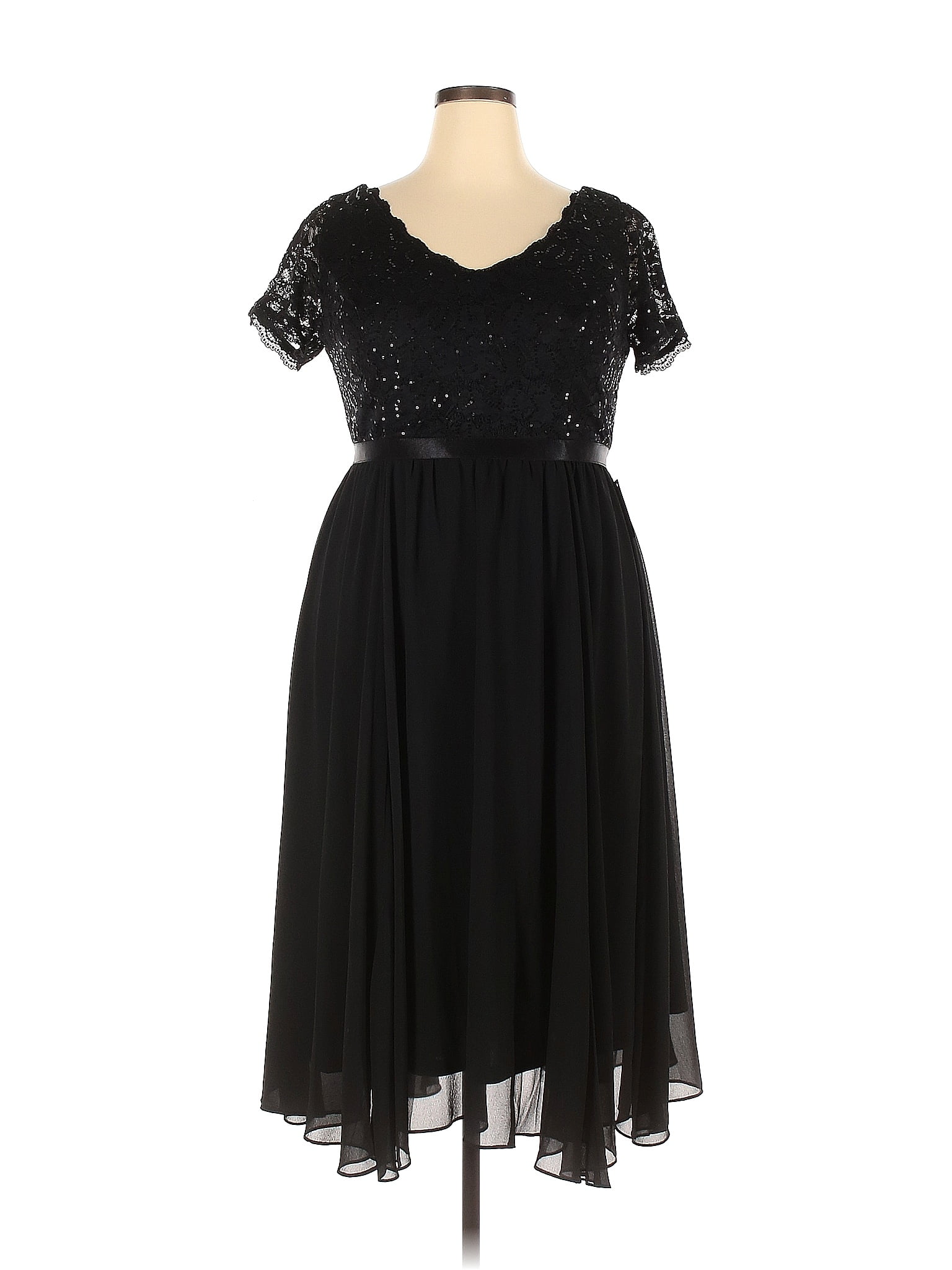 Torrid Solid Black Cocktail Dress Size 14 (Plus) 48 off thredUP