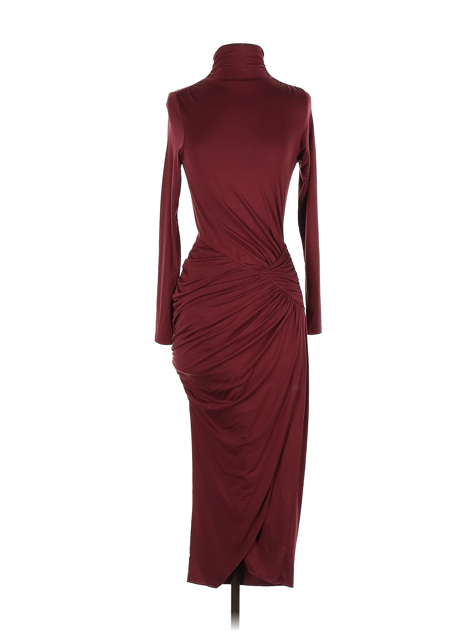 Robe Rachel Pally Grise En Jersey - Taille XS - Style Froncé Longueur Genoux - Occasion Très Bon état