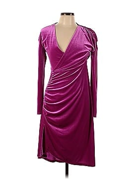 Atlein Collective Pink Velvet Ruched Dress (view 1)