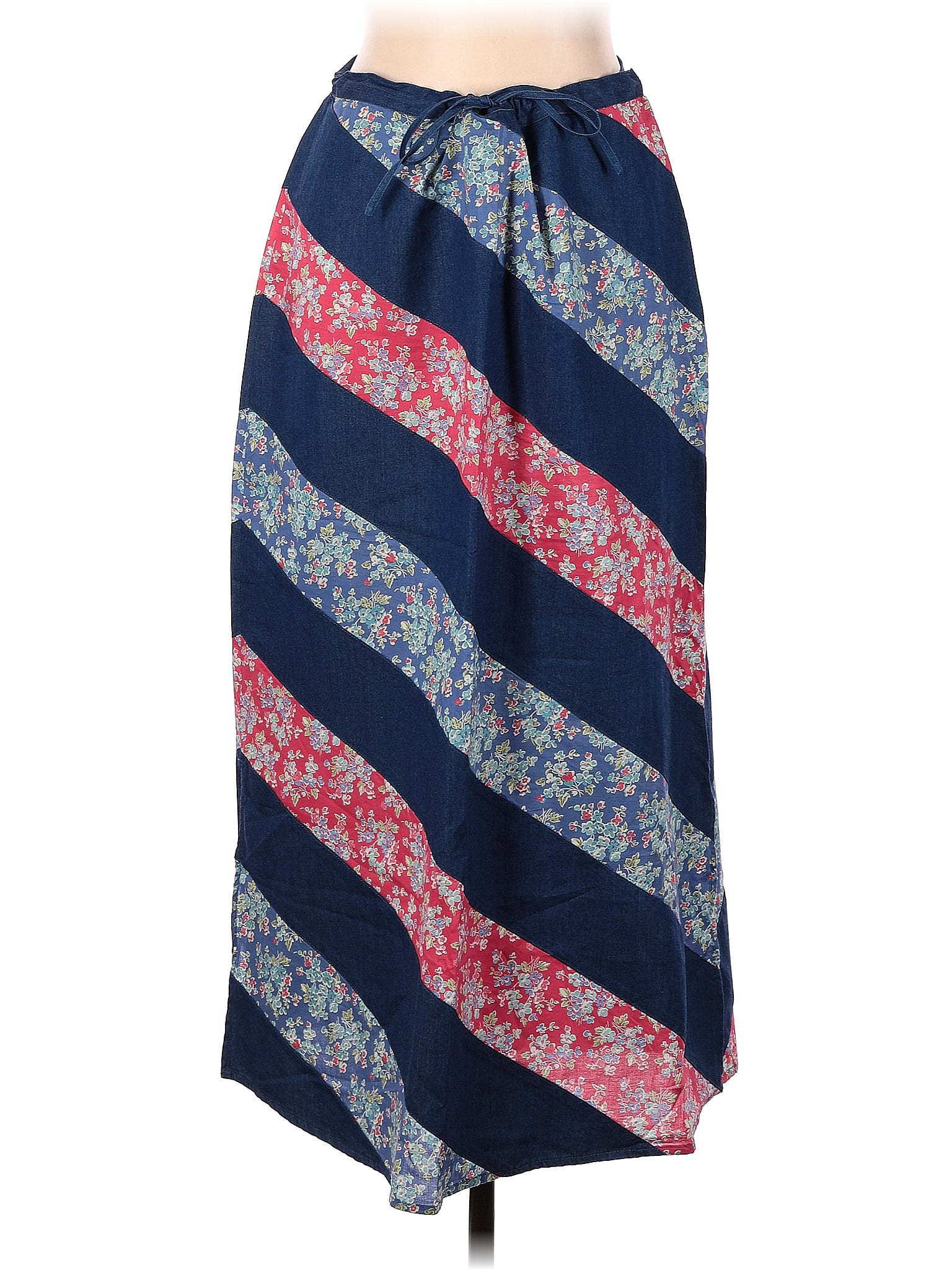 80’s/90’s Blue Denim Floral Print Button Up Dress by Crazy Horse / Liz Claiborne main image 1