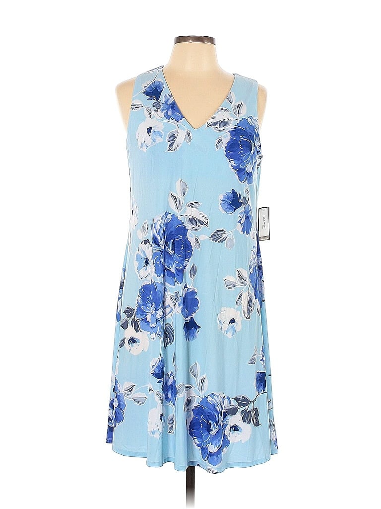 Nine West Floral Blue Casual Dress Size 10 - 77% off | thredUP