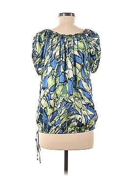 Karen Kane Short Sleeve Silk Top (view 2)