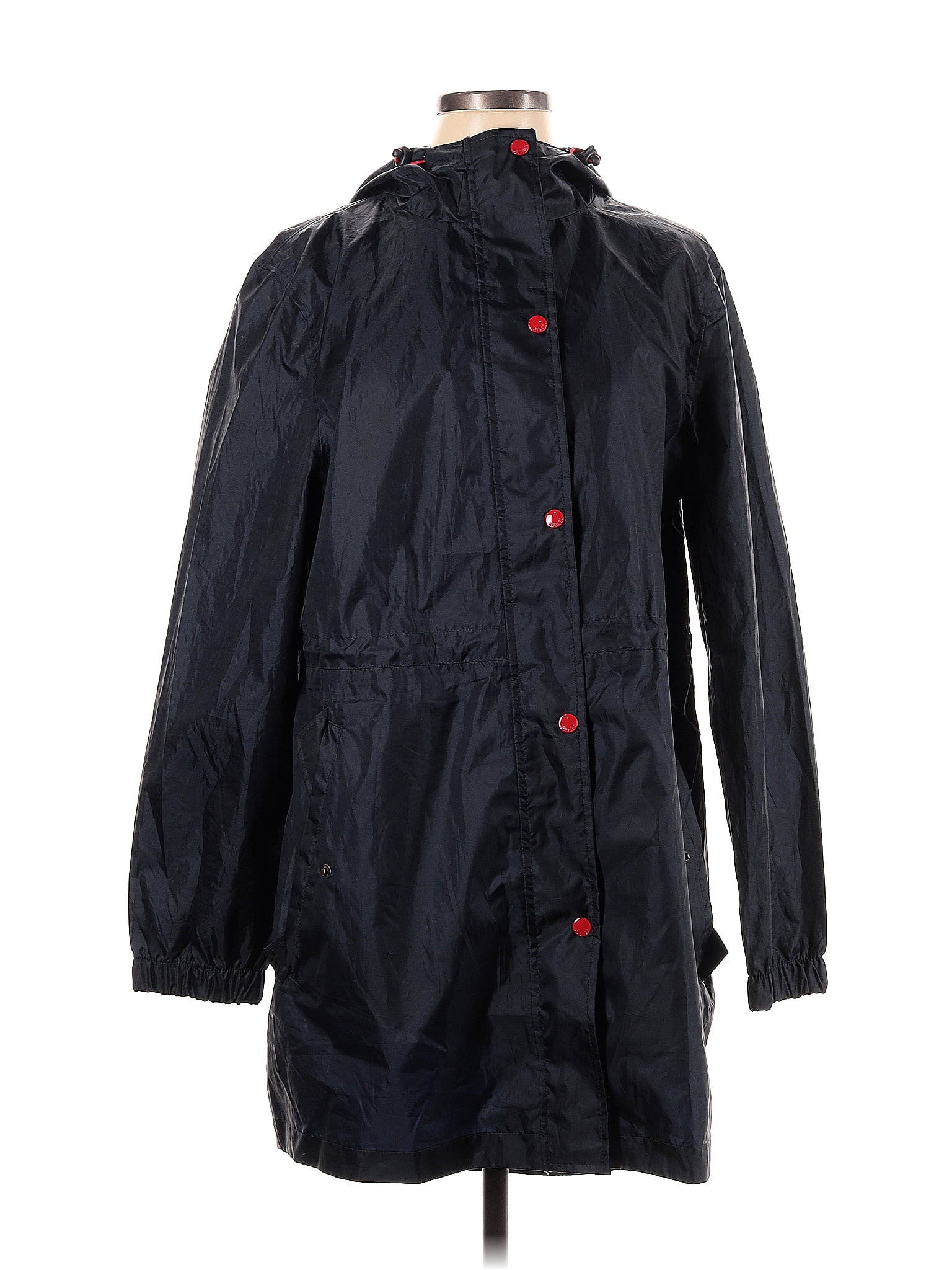 Joules 100% Polyurethane Solid Black Raincoat Size 14 (UK) - 72% off ...