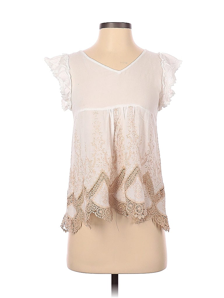 Altar'd State 100% Rayon Ivory Short Sleeve Blouse Size S - 75% off ...