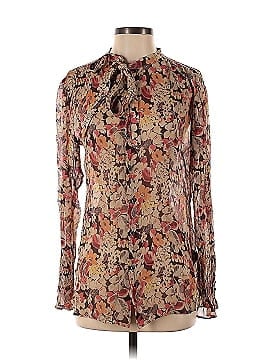 Polo by Ralph Lauren Brown Floral Blouse (view 1)